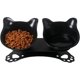 thumbnail image 1 of Elevated Cat Bowls,Double Cat Dog Bowls,15°Tilted Raised Cat Bowls,Cat Food Bowls Protective Cat Feeder Bowl for and Small Dogs, 1 of 5