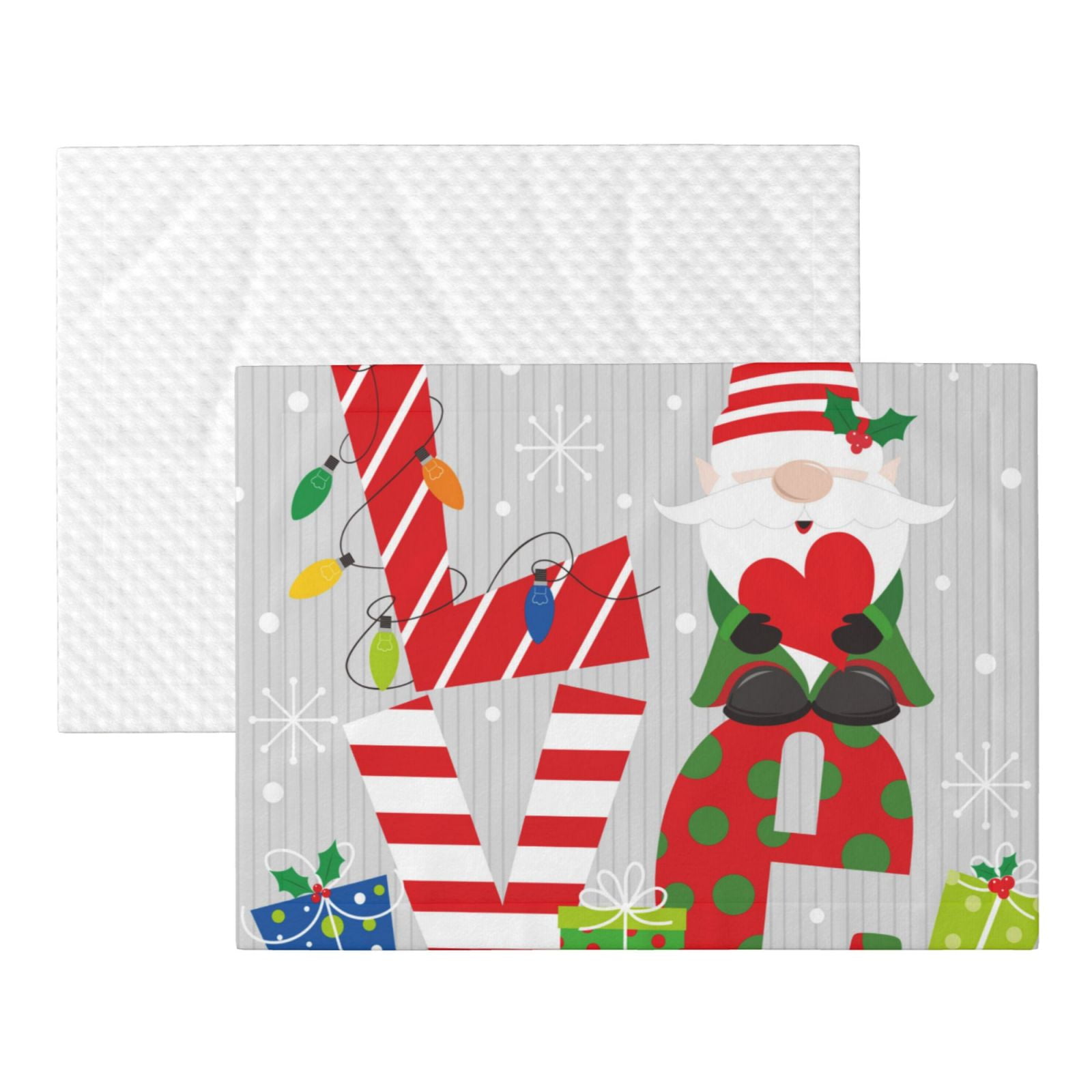 Naloa Christmas Gnome With Love Dog Blanket, 3 Sizes Cat Blanket for Indoor Cats Large Medium Small Dog Gifts-Small