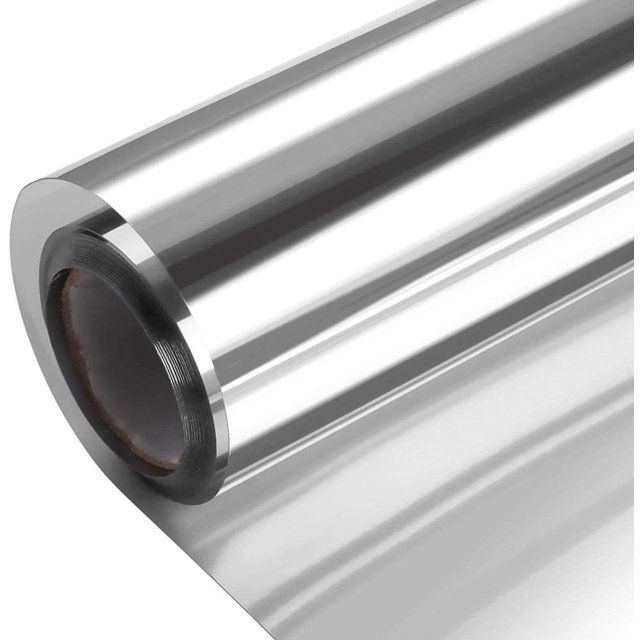 One Way Window Film Daytime Privacy Heat Control Window Film Anti UV Reflective Static Cling Film, Window Tint for Home and Office Silver 35.4 x 78.7 Inch