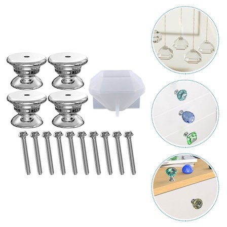 UPOUART 1Set Silicone Mold for DIY Door Handle Unique Resin Mold for Pull Handle Making