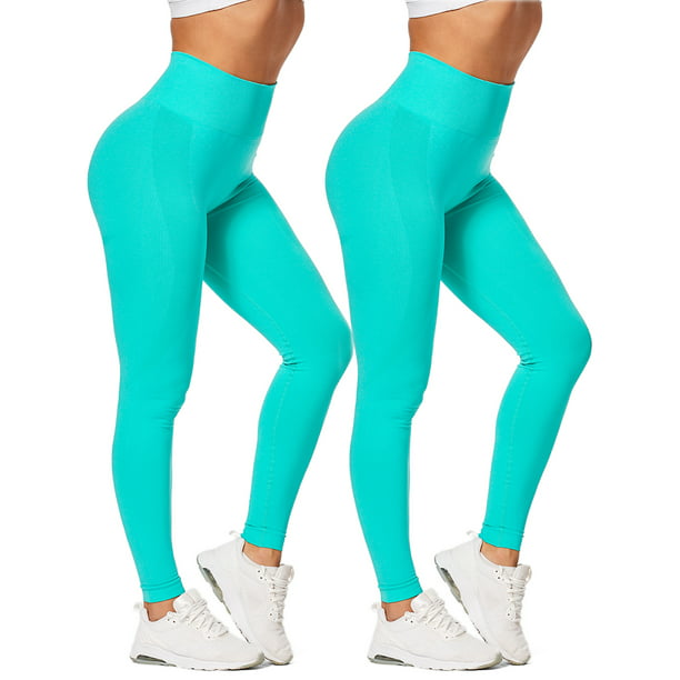 Womens Leggings-No See-Through Waisted Tummy Control Yoga Workout Running Legging - Plus Size - Walmart.com