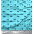 thumbnail image 1 of Soimoi Blue Heavy Canvas Fabric Bicycle Transport Fabric Prints By Yard 58 Inch Wide, 1 of 3