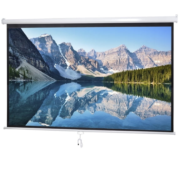 WSSYzyzf 100 inch Portable Projector Screen, HDTV Outdoor Home Theater for Backyard Cinema
