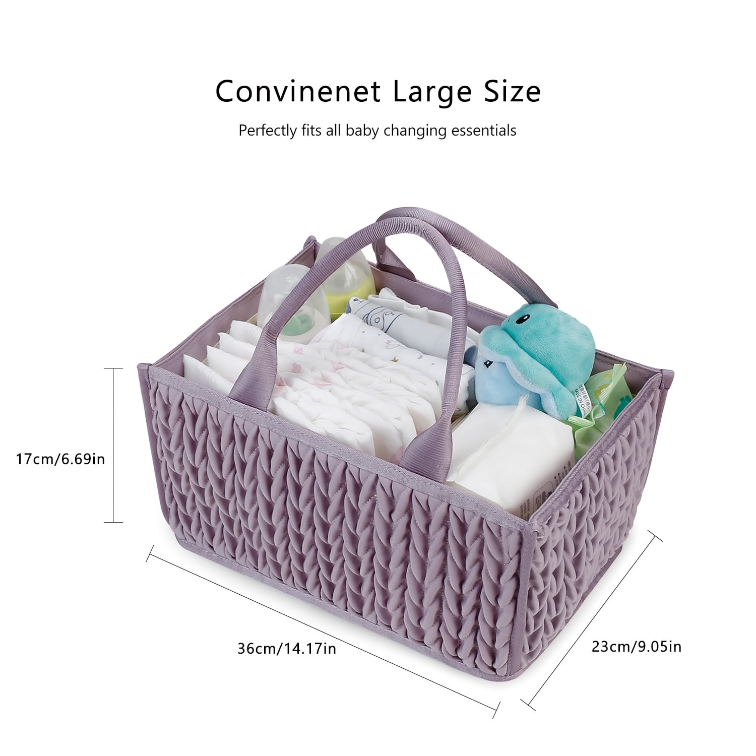 SPEKSEE Portable Diaper Storage Basket: Large Capacity, Water-Resistant, and Organized for Mom Essentials