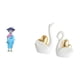 thumbnail image 1 of Figuras de geisha japonesas con forma de cisne. Esculturas y adornos coleccionables de resina y cerámica. Ideales para regalar o decorar el hogar o el, 1 of 8