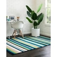 thumbnail image 3 of Rugs.com Azalea Collection Rug – 5' x 8' Teal Medium Rug Perfect For Bedrooms, Dining Rooms, Living Rooms, 3 of 8