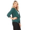 thumbnail image 2 of Women's Trendy Style 3/4 Sleeves Solid Open Jacket, 2 of 4