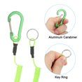 thumbnail image 4 of 3pcs Retractable Spring Coil Straps, 10" Spiral Lanyard Cord with Aluminium Clip and Key Ring, Green, 4 of 6