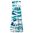 thumbnail image 1 of TSADFHJI Jupes pour Femmes Grande Taille Mode Féminine Imprimé Numérique Poche Col en V Personnalité Robe Décontractée TG Marine, 1 of 4