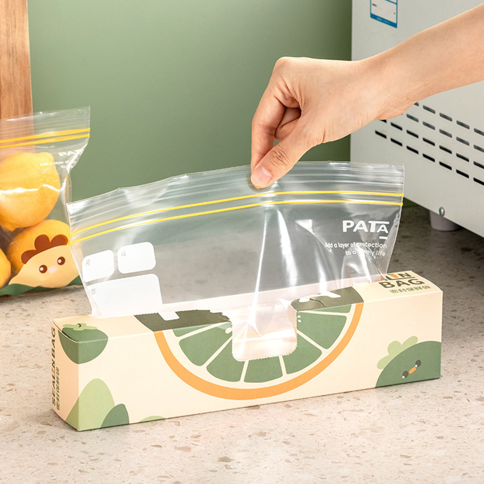 Food Storage Bags Freezer Bags Reusable Extra Thick Leak Proof Lunch Salad  Fruit Bags 65pcs 15 Large 20 Medium 30 Small