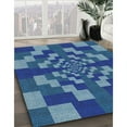 thumbnail image 3 of Ahgly Company Machine Washable Indoor Rectangle Transitional Blueberry Blue Area Rugs, 5' x 7', 3 of 7