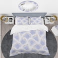 thumbnail image 2 of Designart 'Pastel blue and gold abstract shapes pattern' Mid-Century Modern Duvet Cover Set, 2 of 4