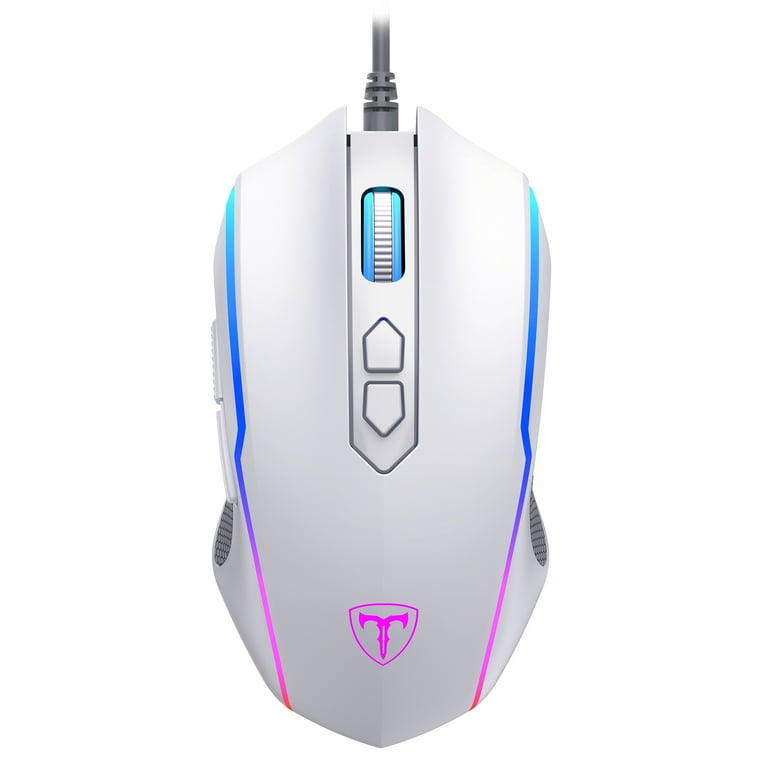 RGB Gaming Mouse Wired, 8 Programmable Buttons, Mechanical Switches, 5  Adjustable DPI, Ergonomic USB Computer Gaming Mouse with Fire Button 