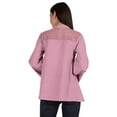 thumbnail image 4 of Moomaya Tunique Col Mandarin pour Femmes Manches Longues Été Coton Uni, 4 of 7