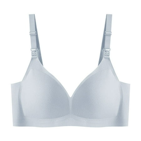 Ndbuld Bras for Women Bras for Women No Underwire Woman s Printing Gathered Together Large Size Daily Bra Underwear No Rims Deal of The Week M Navy