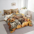 thumbnail image 3 of Manfei Hello Fall 7-Piece Twin Bedding Sets,Highland Cow Sunflower Bedding Comforter Set,Autumn Pumpkin Maples Sheet Sets For Girl Boys,Ultra Soft Home Decor Reversible, 3 of 8