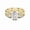 Yellow Gold, variant on 2 Carat Princess Cut Moissanite Diamond Double Band Bridal Ring Set - Yellow Gold Over Sterling Silver - Elegant Ball Prong Pave Jewelry Gift for Her