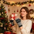 thumbnail image 4 of Women's Knitted Fingerless Gloves Warm Fashion Leaky Finger Casual Knitted Gloves, 4 of 6