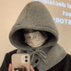 thumbnail image 2 of Gorro cálido de otoño e invierno del sur, bufanda de moda para mujer, gorro de lana con protección para las orejas de punto integrado, 2 of 6