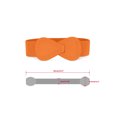 thumbnail image 3 of Cinturón elástico de cuero sintético con hebilla en forma de 8 Inspire Chic de 2 piezas para dama 33.5x2.36" (LxW) Naranja, 3 of 7