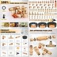 thumbnail image 2 of 100 PCS Brass DOT Air Line Fittings with 3 Roll 50FT 1/4 3/8 1/2 DOT Air Lines Kit Push Lock Air Fitting Quick Connect Air Fittings with Air Hose Pneumatic Tubing, 2 of 8