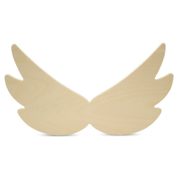 Angel Wings Cutouts 7 x 12-inch, Pack of 3 Wood Door Hanger Blanks, Wooden Crafts to Paint, Wooden Cutouts for Crafts, by Woodpeckers