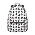 thumbnail image 1 of Cats and Flowers Print Student School Backpack with Geometric Cat Pattern and Abstract Cat Art Artistic Minimalist Design, 1 of 5