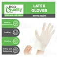thumbnail image 2 of EcoQuality Disposable Latex Gloves Non-Medical, Powder Free, Cooking Gloves, Cleaning Gloves, Janitorial, Food Service, Non-Sterile (100, Small), 2 of 5