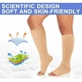 thumbnail image 4 of 3 Pairs Open Toe Medical Sport Compression Socks - 15-20mmhg Graduated Knee-High Support for Men & Women, Ideal for Soccer, Running, and Nurses, 4 of 7
