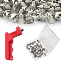 BESTSKY 50Pcs 3/16 Inch Track and Field Needle Spikes Shoes Spike Replacements Hard Steel Pyramid Track Spikes for Sprint Sports Short Running Cross Country, Include Spike Wrench