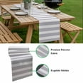 thumbnail image 5 of Grey Stripe Table Runner - 60 Inch Long, Kitchen Dining Table Runner Dresser Scarves, Modern Simple Geometric White Striped Farmhouse Decor for Coffee Tables Wedding Party Banquet, 5 of 8