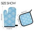 thumbnail image 2 of Yayeee Oven Mitts and Pot Holder Set of 2 Heat Resistant Kitchen Gloves Baking Hot Pad, Snowflake Pattern, 2 of 5