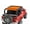 Orange, variant on Jeep Wrangler JK 2-Door (2007-2017) SPIDERWEBSHADE Solid Color Shade Top