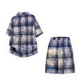 thumbnail image 5 of ZToonmas Men's 2 Piece Print Outfit Short Sleeve Button-down Camp Collar Shirt with Drawstring Waist Shorts Casual Summer Set, 5 of 5