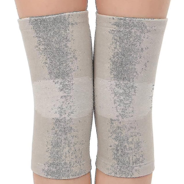 (one Pair) Bamboo Fabric Knee Sleeves For Knee Support, Circulation Improvement Pain Relief,sport Compression For Running, Pain Management(black/gre
