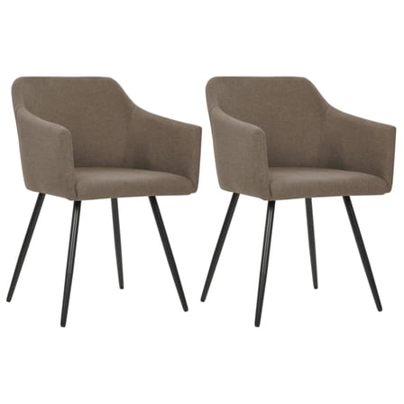 Casafoyer Dining Chairs 2 pcs Taupe Fabric