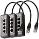 thumbnail image 2 of Divisor Rj45 1 Macho 4 Hembras NetDivisor 3Pzas Divisor RJ45 1-4 Hasta 100Mbps Interior Negro Plástico y Metal., 2 of 2