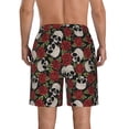 thumbnail image 3 of Naloa Red Rose Skull Men's Beach Shorts, Surfing shorts, Swim trunks, Quick Dry Swim Trunks for Surfing Beach Fun - Medium, 3 of 9