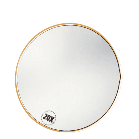 RAGUPEL 20X Magnifying Mirror With Suction Cup, Fog-Free Gold Vanity Mirror For Bathroom, Portable Makeup Shaving Travel