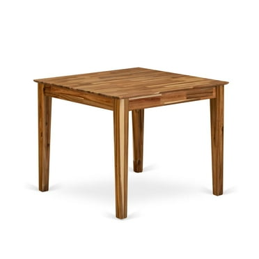 East West Furniture 36" Traditional Asian Hardwood Dining Table in Oak