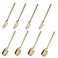 thumbnail image 1 of 18/8 Stainless Steel Modern Thicken 5.5-Inch Golden Mini Fruit Appetizer Forks and Dessert Spoons Set (4 Forks + 4 Spoons), 1 of 6
