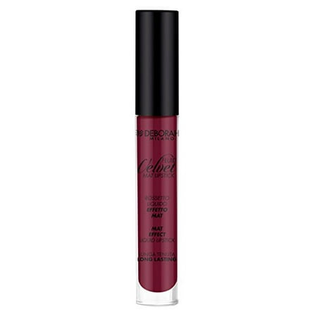 M/t Fluid - Deborah Milano Fluid Velvet Mat Lip Stick, Purple Wine, 1.3g