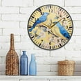 thumbnail image 6 of Coolnut Bird Flower Pink Wall Clock Silent Non-Ticking Round 10 Inch Quartz Battery Operated Wall Clock for Kitchen,Bedroom,School,Living Room Home Decor, 6 of 7