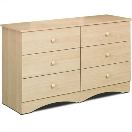 Kingfisher Lane 6 Drawer Double Dresser In Natural Maple Walmart Com