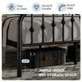 thumbnail image 3 of Sifurni Black Full Size Metal Platform Bed Frame with Vintage Victorian Headboard & Footboard, Adult, 3 of 10
