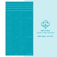 thumbnail image 4 of American Soft Linen Luxury 4 Piece Bath Towel Set, 100% Cotton Turkish Bath Towels for Bathroom, Aqua Blue, 4 of 9