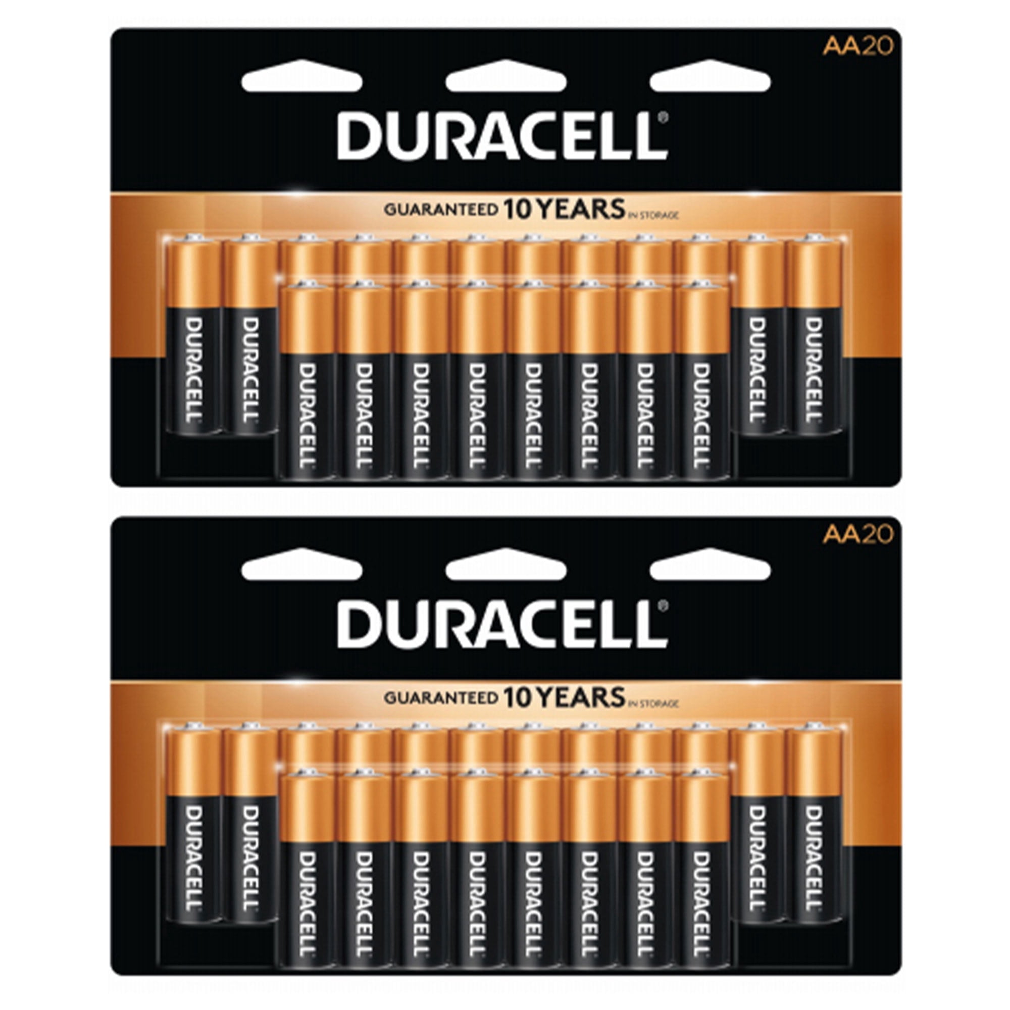 DURACELL Duralock AA 1.5-Volt Alkaline Batteries for Power (2 x 20 Pack)
