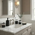 thumbnail image 4 of 5-Piece Matte  Black Bathroom Accessory Set Soap Dispenser & Dish, Toothbrush Holder, 2 Storage Jars, 4 of 8
