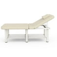 thumbnail image 3 of Holaki Heavy Duty Stationary Massage Table, Professional Spa Bed with 700lbs Capacity, Sturdy Metal Frame, Waterproof PU Leather, Ideal for Beauty, Tattoo, Reiki, Massage, Physiotherapy, Beige, 3 of 9