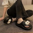 thumbnail image 3 of Pantuflas para perro con ojos grandes, antideslizantes, ligeras, regalos para hombres y mujeres (negro 38-39), 3 of 3